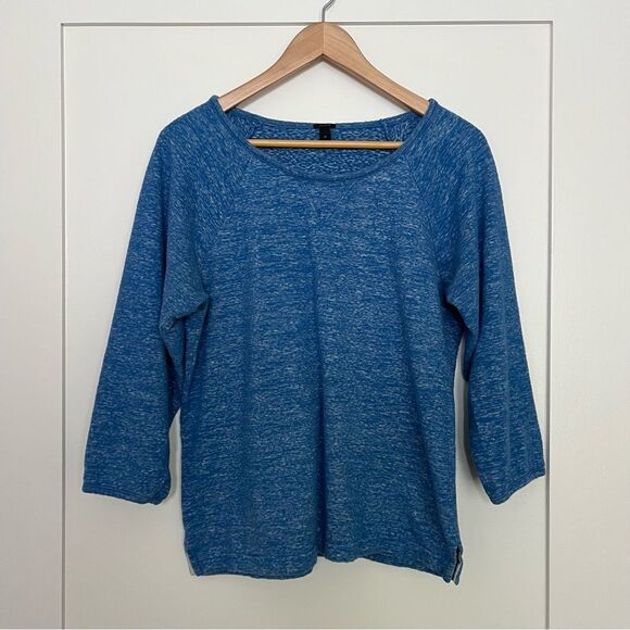 J Crew Mens Shirt Medium Blue Pullover Long Sleeve Crew Neck Outdoor Cotton - Picture 1 of 12